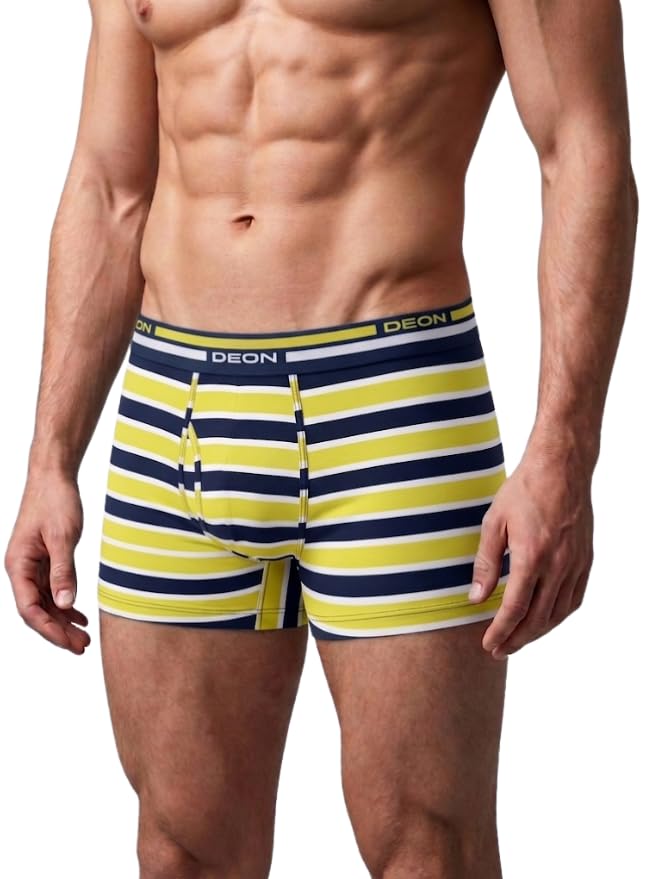 deon Men's Striped Boxer Briefs | Cotton Rich Stretch Trunks for Men | Breathable Innerwear with Soft Elastic Waistband | Comfortable Underwear for Casual Wear-picture-38