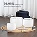 440HZ Sound Healing 8''-12'' Set of 3 Crystal Singing Bowls, Frosted Chakra Quartz Crystal Sound Bowl 8'' A Third-Eye, 10'' F Heart, 12'' C Root With Carry Bags and Mallet