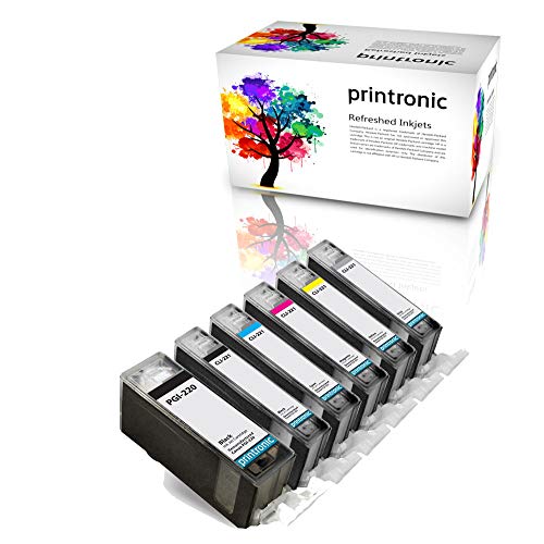 Printronic Compatible Ink Cartridge Replacement for Canon CLI-221 PGI-220 for use with PIXMA MP980 PIXMA MP990 Ink Cartridges (6 Pack)