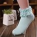 Produktbild HOT SALE!Somerl Socken Strümpfe Vintage Lace Ruffle Rüschen Söckchen Princess Girl Cotton Sock(Blue,Free)