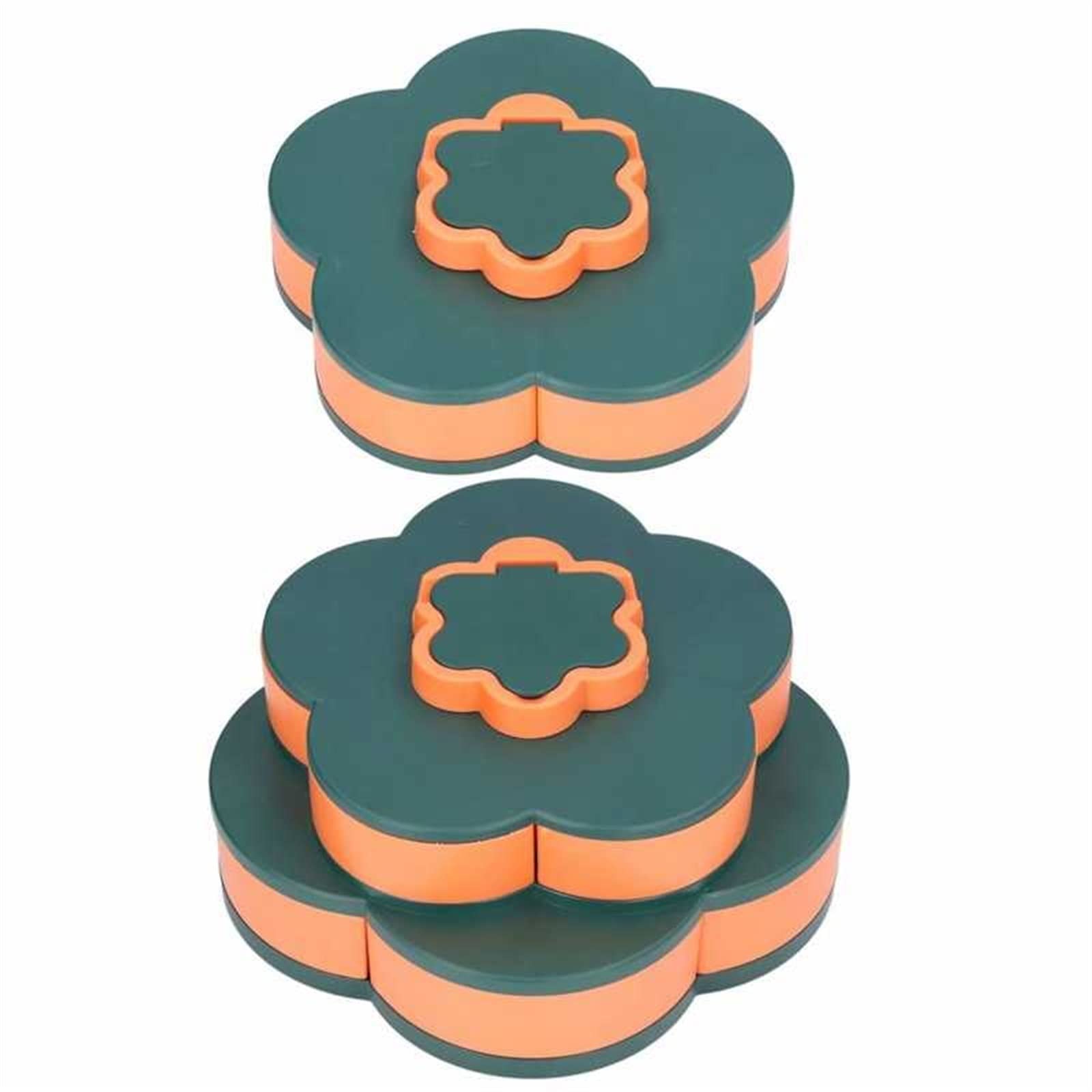 Pojemnik do serwowania przekąsek Podzielona taca do serwowania Dekoracyjne oświetlenie Luksusowe do domu na owoce Orzechy Naczynia do serwowania przekąsek Dekoracja Pulpitu (Color : Double layer)
