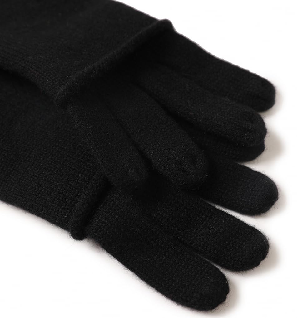 Set Guanti Cashmere Touchscreen Da Donna in Cachemire 2 Pezzi Manicotti E Scaldabraccia