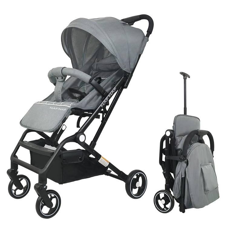 Passeggino pieghevole ultra leggero, compatto, facile da trasportare, con cesto di stoccaggio, ideale per viaggi e uso quotidiano