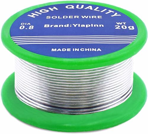 Solder,0.8mm Solder Wire Lead Free Sn99.3 Cu0.7 with Rosin Core for Electronic Electrical Soldering Components Repair and DIY(20g)