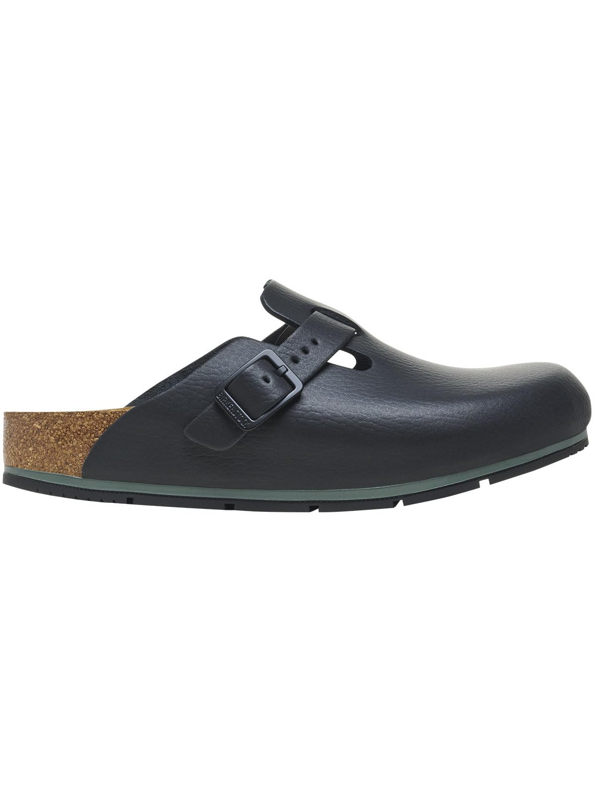 Birkenstock Boston Pro - Pantofole da uomo e donna, in pelle, certificate secondo la norma EN ISO 20347:2043, scarpe professionali per medicina, gastronomia e servizio, Nero , 42 EU