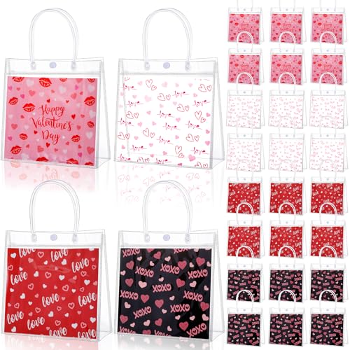 Sac cadeau Saint-Valentin en PVC pour emballage de mariage et fête romantique