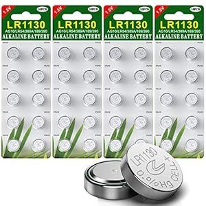 GutAlkaLi 40 stuks AG10 LR1130 1,5 V alkaline knoopcelbatterijen zonder kwik