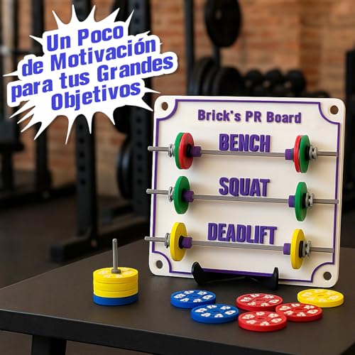 Pizarra de RP con mini pesas VEELU, el regalo original para levantadores de pesas y gym rats 5