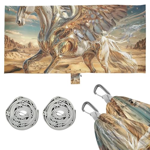 Hamacas metálicas Pegasus para exteriores con capacidad de 330 libras con bolsa de transporte portátil, hamaca de árbol para patio, patio, salón, base, hamacas para adultos con soporte