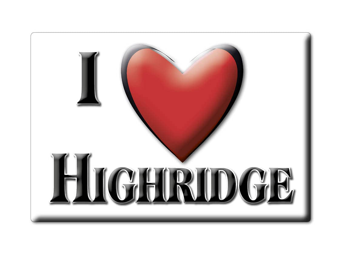 HIGHRIDGE (ENG) FRIDGE MAGNET ENGLAND ENGLAND SOUVENIR I LOVE GIFT PRESENT