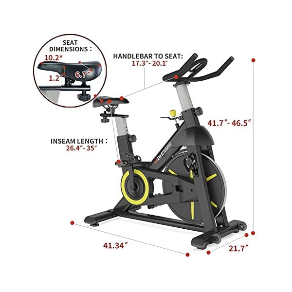 MBH-Fitness-Magnetic-Exercise-Bike-Stationary-Indoor-Cycling-Bike-for-Home-Gym-Use-Fitness-App-330Lbs-Weight-Capacity-Tablet-Holder-Bottle-Holder-Quiet-Cardio-Workout-Equipment MBH Fitness Magnetic Exercise Bike Stationary, Indoor Cycling Bike for Home Gym Use, Fitness App, 330Lbs Weight Capacity, Tablet Holder, Bottle Holder, Smooth Quiet Cardio Workout Equipment (Black)