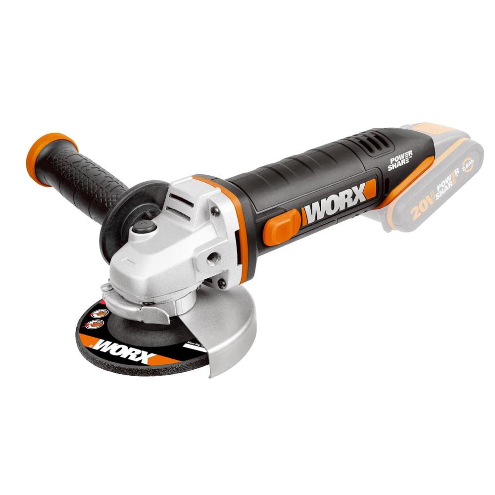 WORX WX800.9 18V (20V Max) Cordless 115mm Angle Grinder - (Tool only - Battery & Charger Sold Separately)
