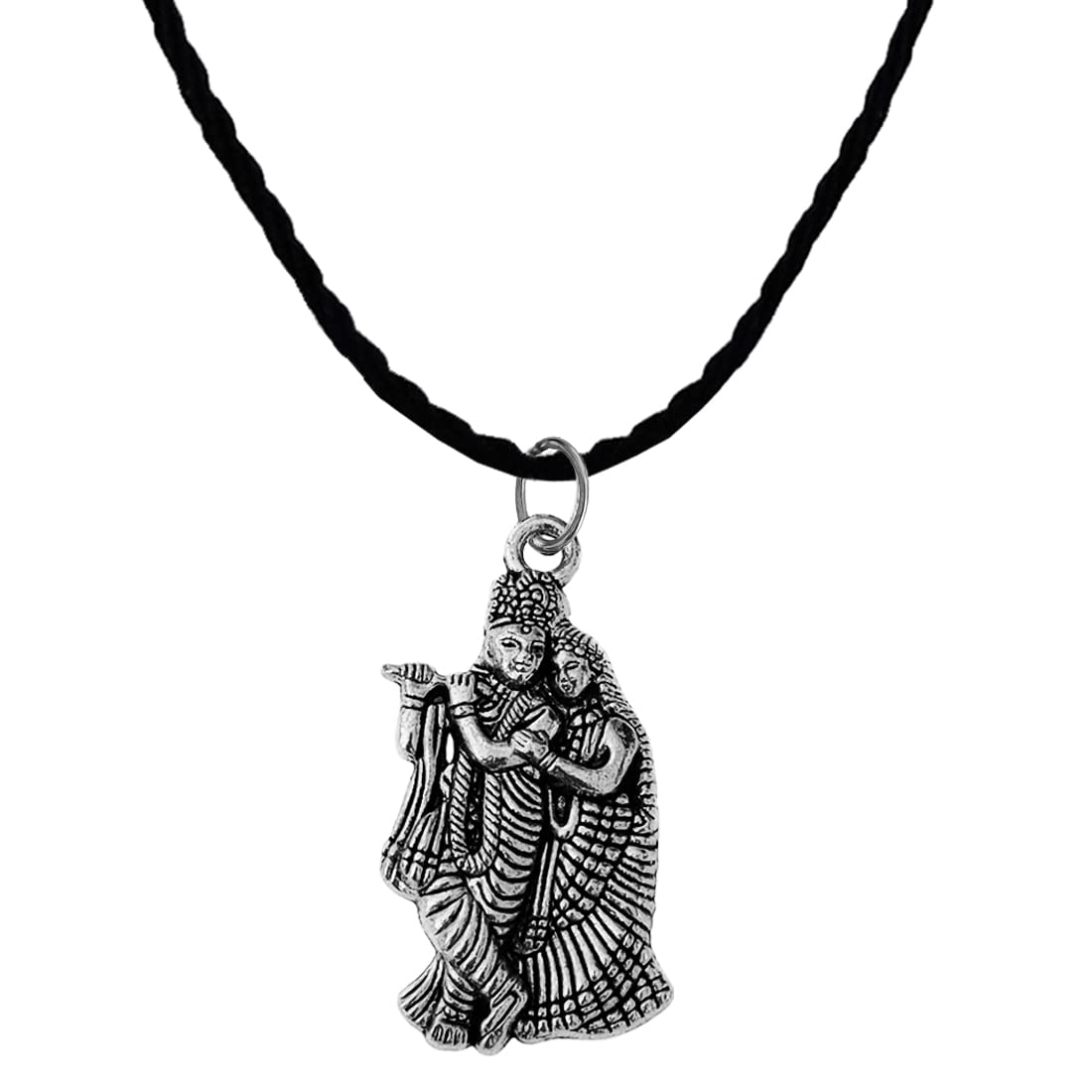 Religious Lord Radha Krishna Gold Brass Pendant Necklace Chain For Men And Women SPn202301-image-17
