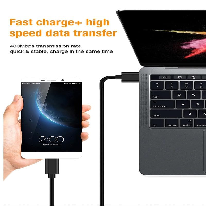 Image of Micro USB Cable 3A Fast Charging 1M Cable Compatible with Samsung Galaxy J5 /J6 /J7 /J8 /A7 /A8 /On 5 /On 6 /On 7 On 8,Black-6 Month Warranty