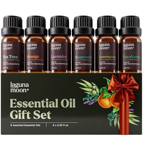 Lagunamoon Essential Oils Christmas Set - 6 Oils for Diffusers,