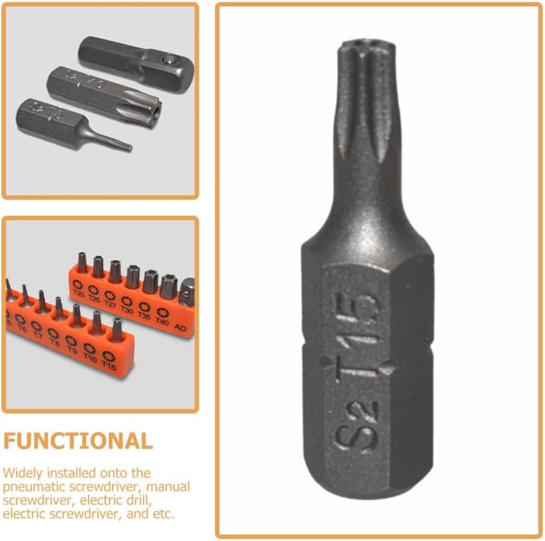1set Security Bit Alloy Steel Tamper Star Driver Bits with Adapter Anti-slip Design for Electric Screwdrivers Drills and Manual Use High Precision and Durability