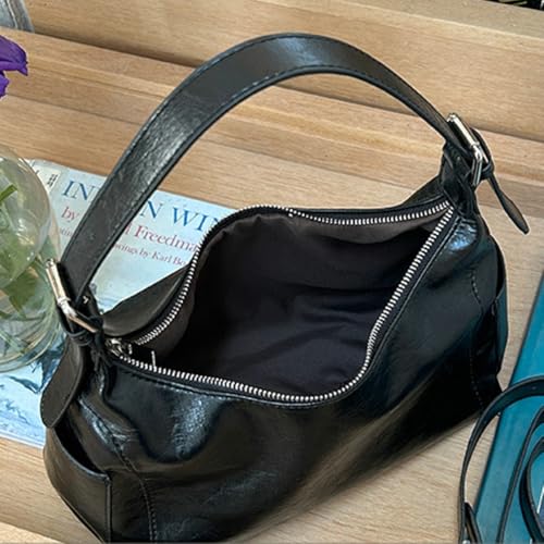 Women's Soft Crossbody Bag Shoulder Handbag PU Leather Purse Small Tote With Zipper 20254