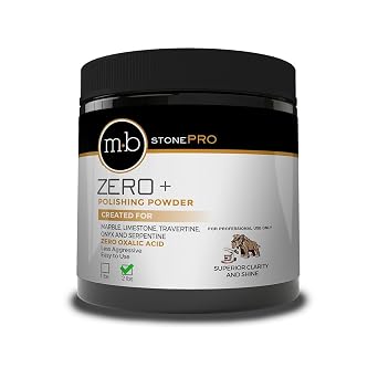 MB Stone MB ZERO+ مسحوق تلميع الرخام البولندية الأبيض والأسود والرخام البني والسربنتين وجميع الحجر القائم على الكالسيت 2 LB