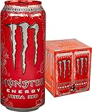 Monster Energy, Ultra Red, 16 fl oz, 4 Pack
