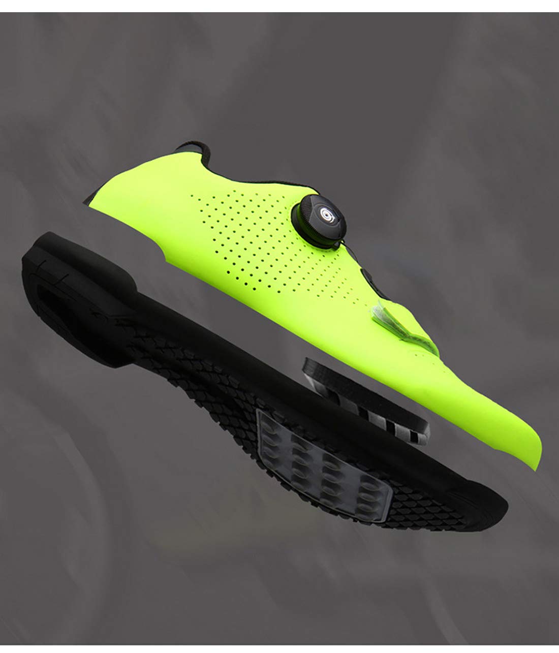 Calzado De Ciclismo Calzado De Ciclismo Sin Bloqueo Calzado Casual Unisex Buena Transpirabilidad Zapatillas De Bicicleta con Fondo Resistente Al Desgaste (41,Verde)