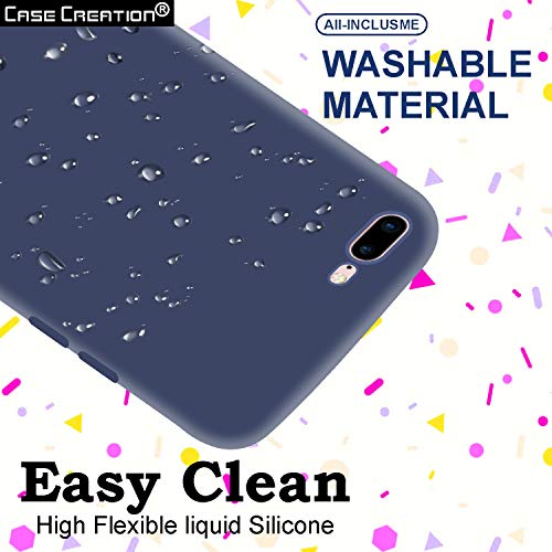 Image of Case Creation Luxurious OG Series for Apple iPhone 8 Plus Case Cover,Anti-Dirty Slim Case Frosted Matte Cute Candy TPU Raised Bezel (Splash of Color) Back Cover for iPhone 8 Plus -Navy Blue