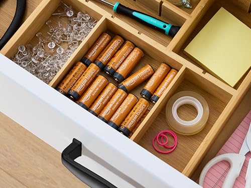 amazon basics 48-pack aa alkaline high-performance batteries 15 volt 10-year shelf life