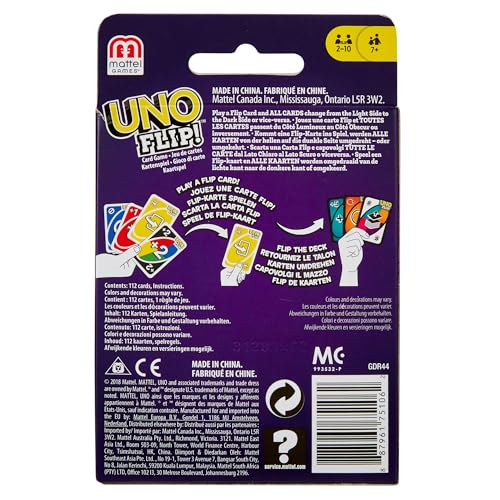 Miniatura 4 de Mattel Games UNO Flip! Juego de Cartas, 7+, 2-10 Jugadores