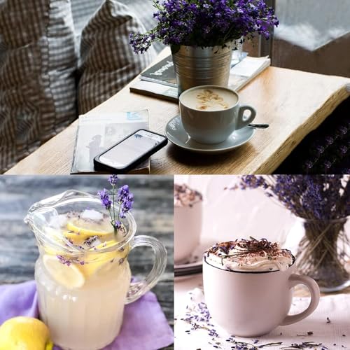 Image of Dried Lavender Flowers for Home Fragrance Sachets Grade Dried Lavender Flowers for Tea, Baking, Lemonade, Baths, Wedding Decoration, Fresh Fragrance 2 Pack