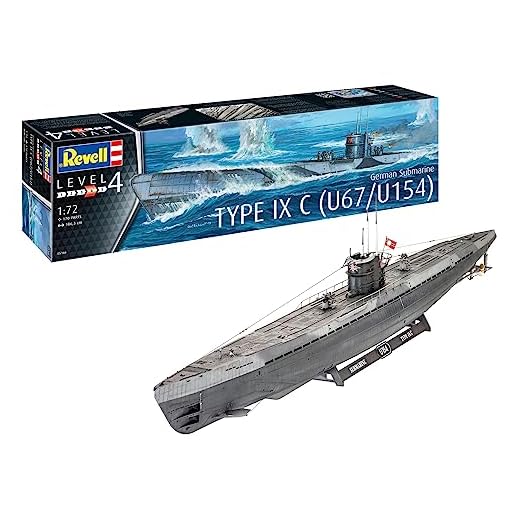 Revell-German Submarine Type IX C U67/U, Escala 1:72 Kit de Modelos de plástico, Multicolor, 1/72 05166 5166