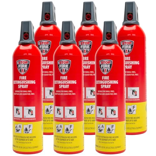 XENOTEC PREMIUM Feuerlöschspray – 6er Set - 750ml – Stopfire – Autofeuerlöscher – REINOLDMAX – wiederverwendbar – geeignet für Fettbrände – 6 x 750g