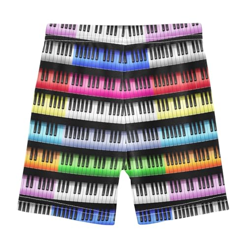 Piano Keyboard Rows Black Girls Bike Shorts Toddler Under Dress Dance Shorts Girl Clothes for 4-10 Years,4T2
