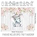Allenjoy Rustic White Wood Elephant Backdrop Supplies for Baby Shower Pink Floral It's a Girl Newborn Kids Birthday Party Decorations Studio Cake Smash Candy Dessert Photography Banners Props