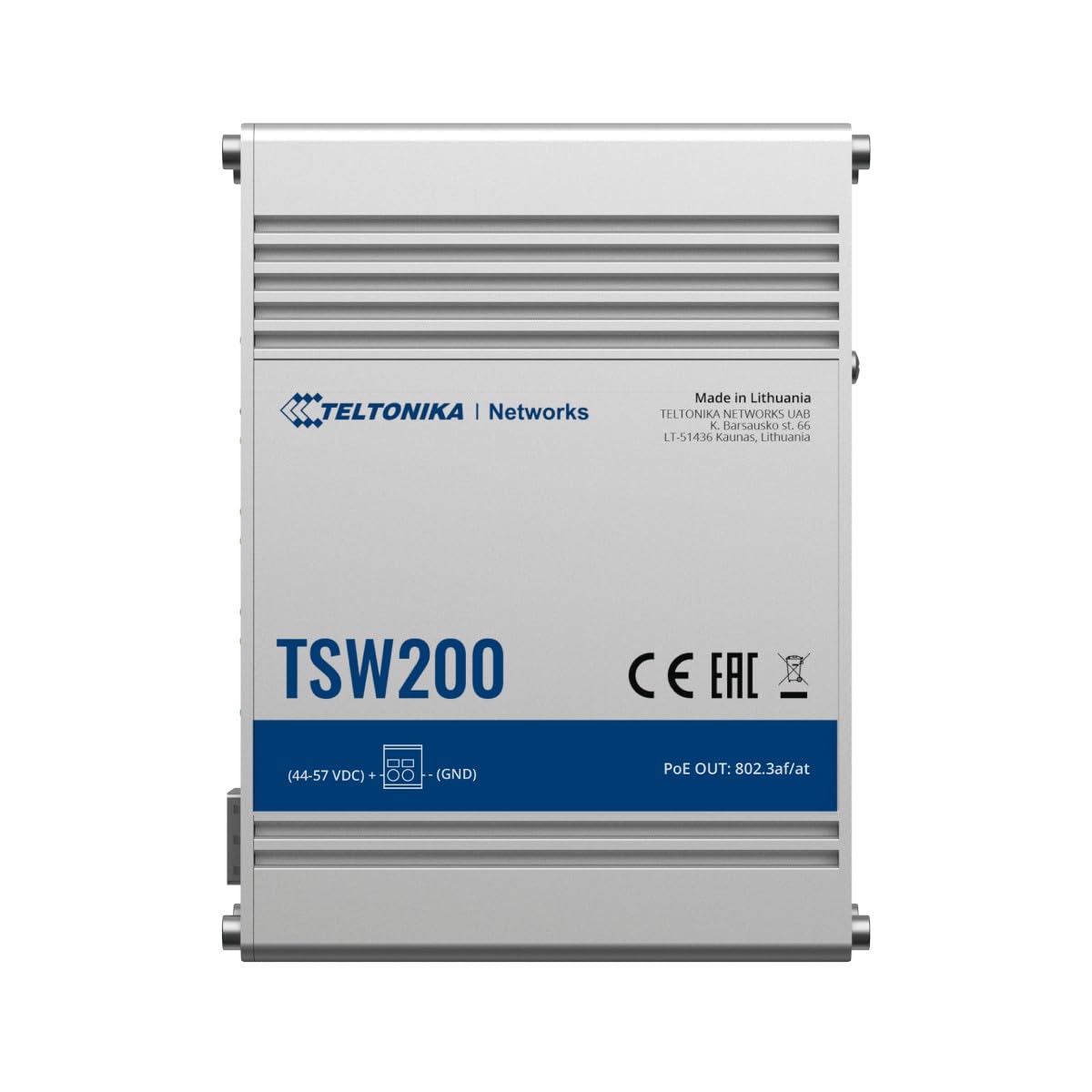 Teltonika TSW200 Non gestito Gigabit Ethernet [10/100/1000] Supporto Power over Ethernet [PoE] Nero (Teltonika TSW200 - Switch)