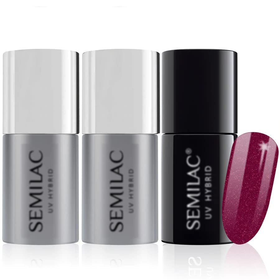 Vernis à ongles gel Semilac manucure hybride Soak Off avec Base et Top Coat 098