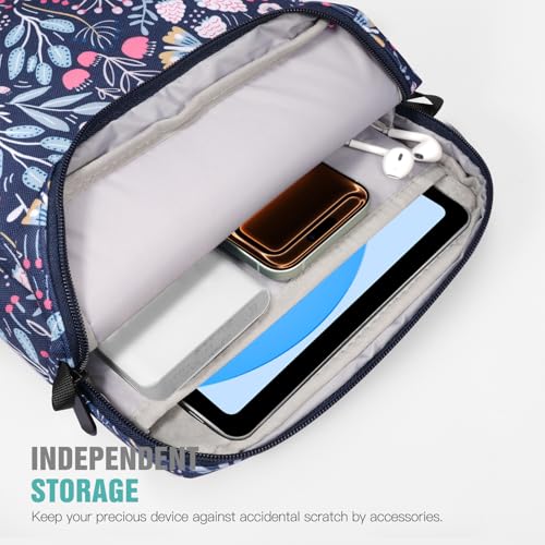 Image of TiMOVO 9-11 inch Tablet Sleeve Bag Carrying Case with Strap, Colorful Flower