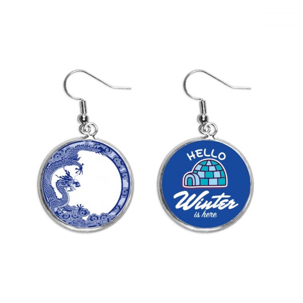 Blue Dragon joyeria pendiente gota de hielo oriental 5
