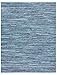 SAFAVIEH Rag Rug Collection Area Rug - 6' x 9', Blue & Multi, Handmade Boho Stripe Cotton, Ideal for High Traffic Areas in Living Room, Bedroom (RAR127B)