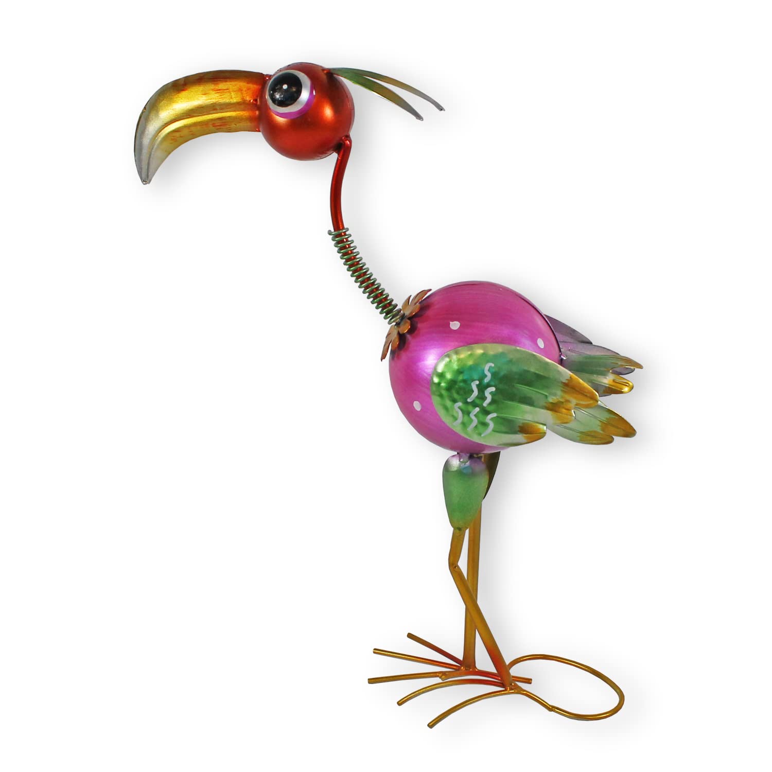PAHE Metall-Deko: Vögel Auf Ast – Rostfarbene Gartenfigur, 27x18 Cm – Handgefertigte Deko Für Haus & Garten