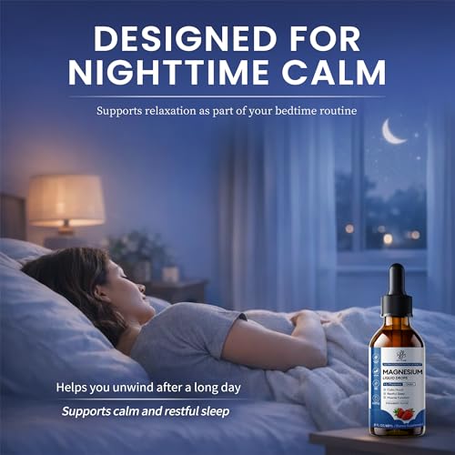 Liquid Magnesium Drops for Sleep Support and Nighttime Calm Strawberry Flavor - image 2