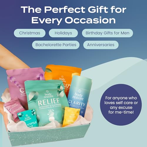 Body Restore Shower Steamers Aromatherapy 6 Pack - Christmas Stocking Stuffers for Men, Birthday Gifts for Women, White Elephant, Relaxation, Self Care - Clarity image 6