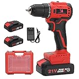 AYA-TECH Power Cordless Drill, Brushless 21V Drill with 2 Batteries, 309 In-lbs Max Torque, 2 Variab