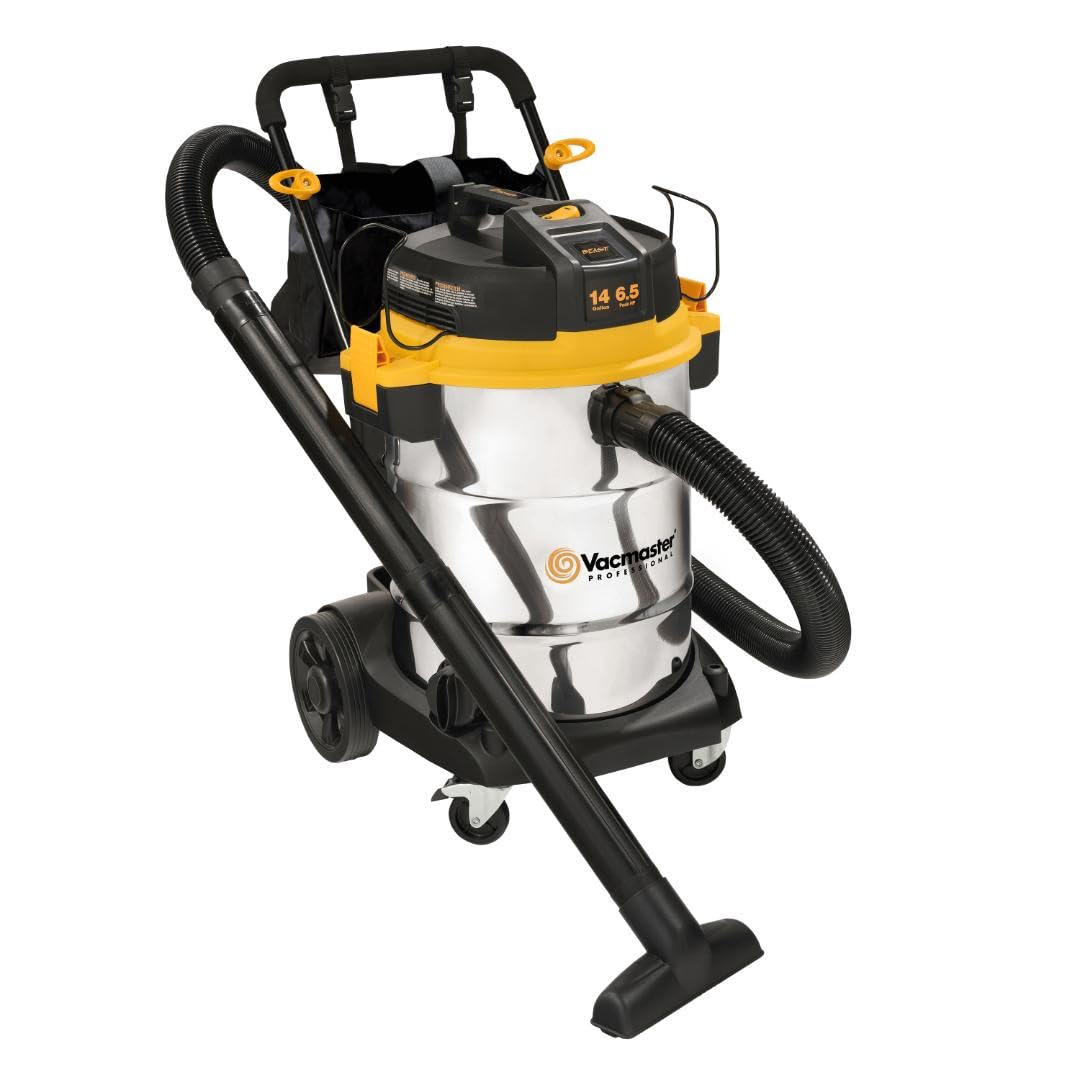 Vacmaster VJE1412SW0201 Beast Professional Series 14 Gal. 6.5 HP Steel Tank Wet/Dry Vac with Cart