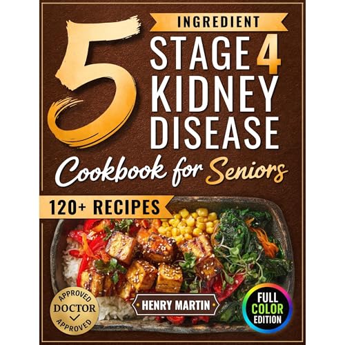 The 5 Ingredient Stage 4 Kidney Disease Diet Cookbook for Seniors Audiolibro Por Henry Martin arte de portada