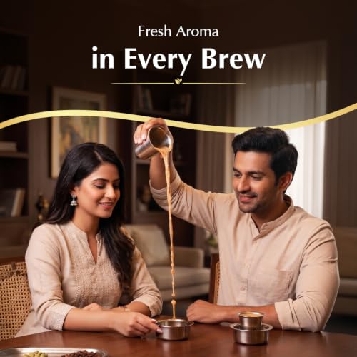 Image of Amazon Brand - Vedaka Filter Coffee Powder 500 g | 80:20 Coffee Chicory Blend | Medium Roast | Strong Aroma & Full Body | South Indian Filter Coffee