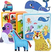 6 in 1 Marine Animals Jigsaw Floor Puzzle for Preschool Toddlers