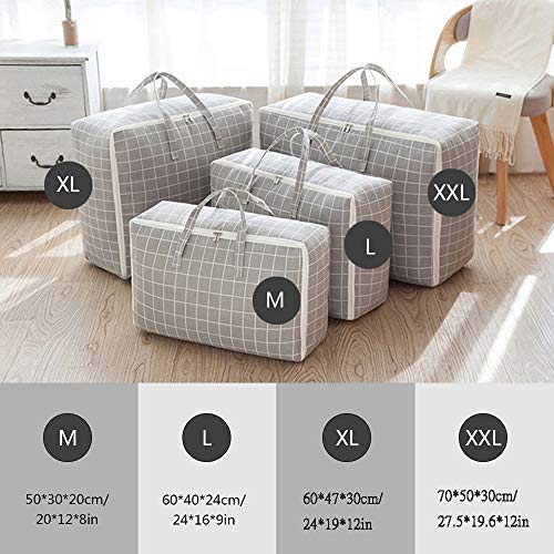 Blusea – Bolsa de armazenamento de roupa de cama, xadrez, à prova de umidade, bolsa organizadora de