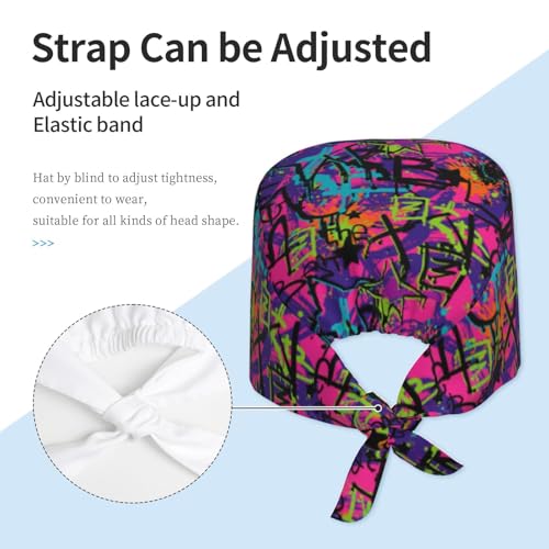 Image of Breathable Working Cap with Adjustable Sweatband Scrub Cap for Men /Women | Breathable Working Cap with Adjustable Sweatband Scrub Cap for Men /Women