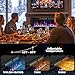 Ludatido 50 Inch Electric Fireplace in-Wall Recessed,1500W Ultra-Thin Wall Mounted Fireplace Heater, Multicolor Flame Low Noise Timer Touch Screen &Remote Control-(Slim)