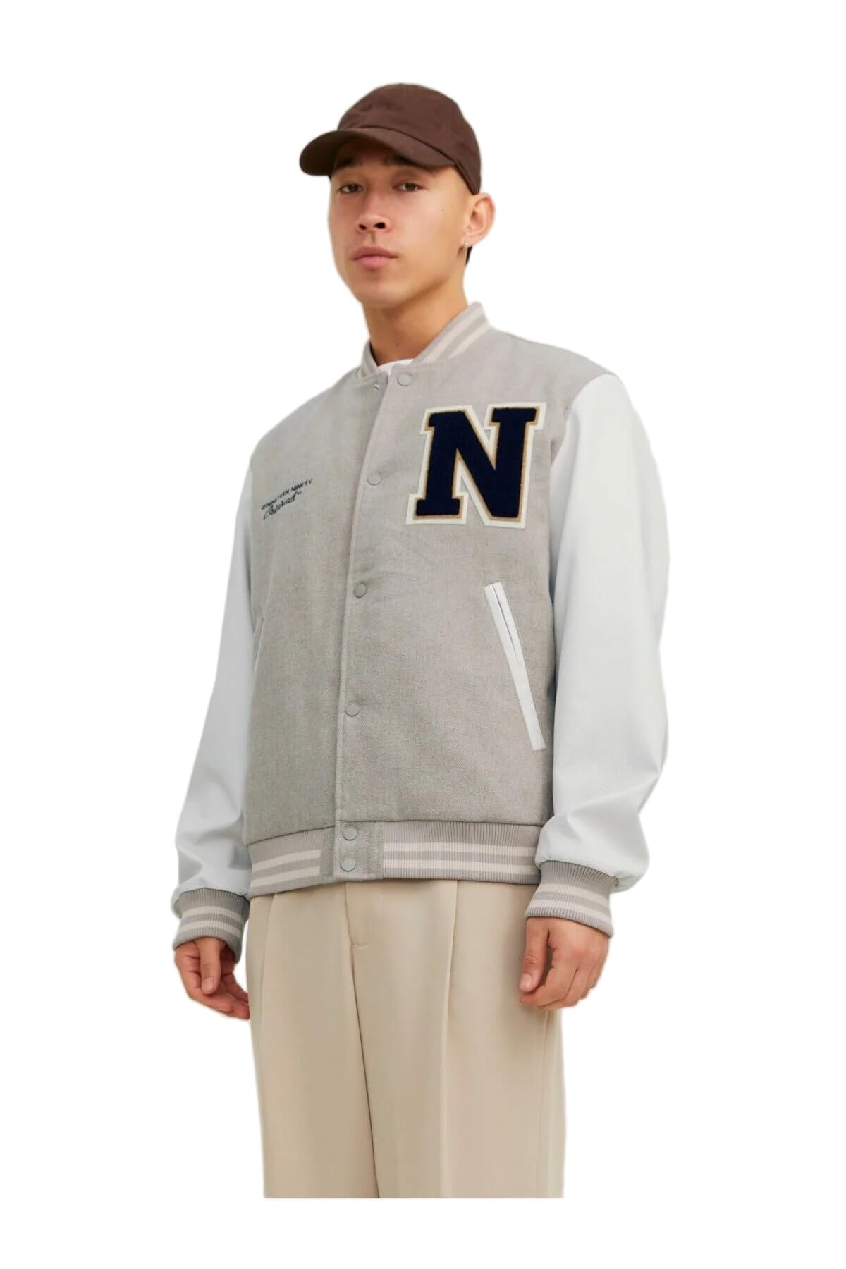 JACK & JONES Male Baseball Jacket, Crockery, M