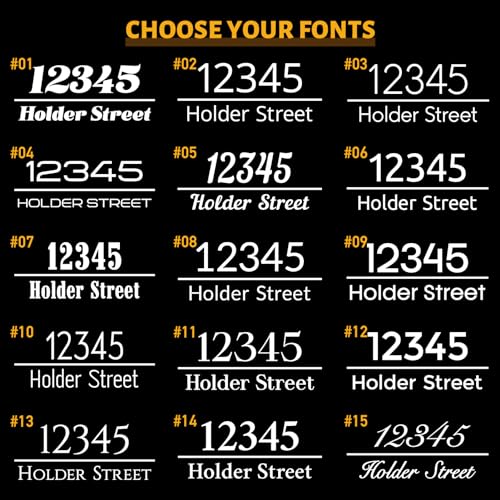 Image of Custom Reflective Mailbox Numbers and Street Address Decal - CMN02